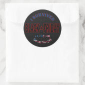 Rond J'ai survécu Black Friday Sticker (Sac)