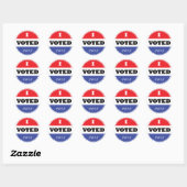 Rond J'ai voté Sticker (Feuille)