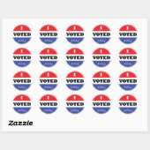 Rond J'ai voté Sticker (Feuille)