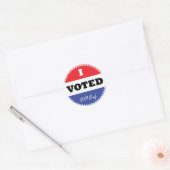 Rond J'ai voté Sticker (Enveloppe)