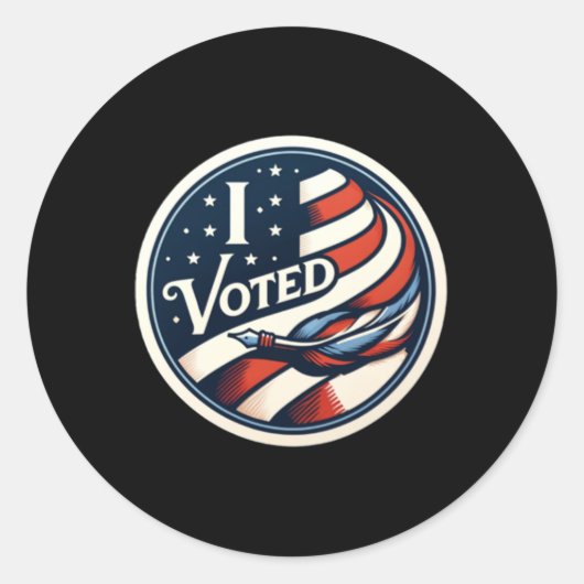 Rond J'ai voté Sticker (Devant)