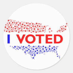 Rond J'Ai Voté Sticker Circulaire Des États-Unis