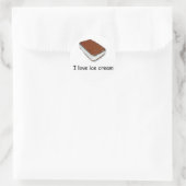 Rond J'aime crème glacée Sticker sandwich Vanilla (Sac)