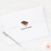 Rond J'aime crème glacée Sticker sandwich Vanilla (Enveloppe)