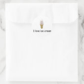 Rond J'aime crème glacée Vanilla Twist Sticker (Sac)