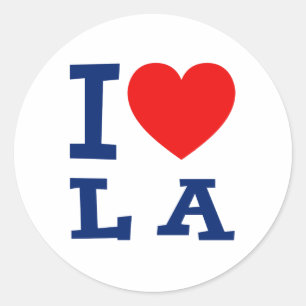 Rond J'aime LA Sticker