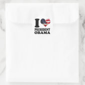 Rond J'aime le président Obama Sticker (Sac)