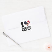 Rond J'aime le président Obama Sticker (Enveloppe)