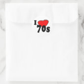 Rond J'aime les années 70 Sticker (Sac)