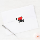 Rond J'aime les années 70 Sticker (Enveloppe)