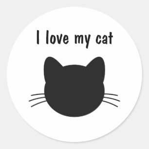 Rond J'aime mon chaton Sticker