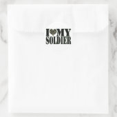 Rond J'Aime Mon Sticker Soldat (Sac)