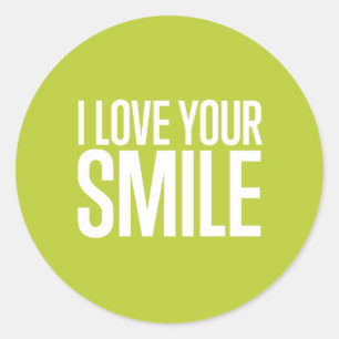 Rond J'Aime Votre Sticker Smile