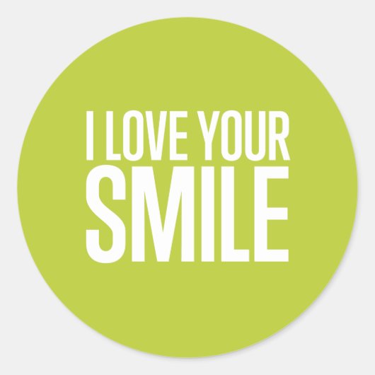 Rond J'Aime Votre Sticker Smile (Devant)