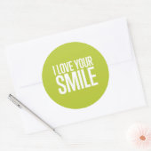 Rond J'Aime Votre Sticker Smile (Enveloppe)