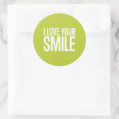 Rond J'Aime Votre Sticker Smile (Sac)