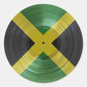 Rond Jamaica Flag Proud Jamaicans Reggae Music Sticker