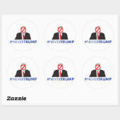 Rond Jamais Trump Sticker (Feuille)