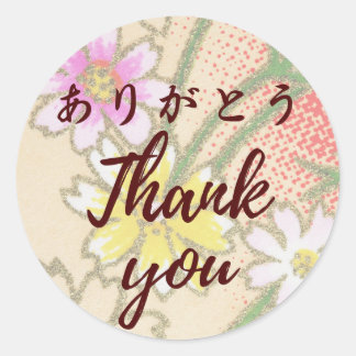Rond Japanese kawaii sticker 【wagara05】thank you シール
