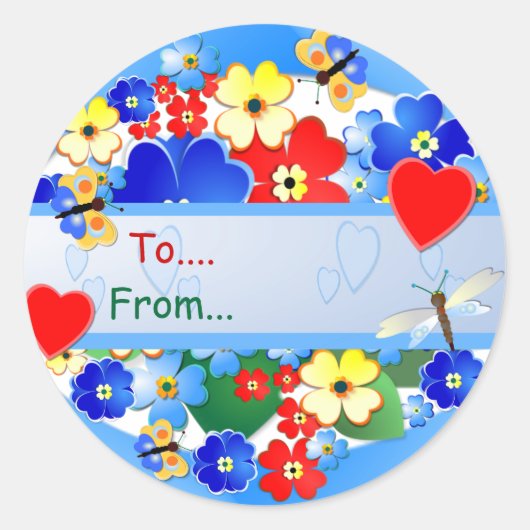 Rond Jardin de fleurs ~ Sticker cadeau # 2 (Devant)