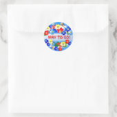 Rond Jardin des fleurs ~ Sticker Award (Sac)