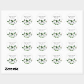 Rond Jasmine Memorial Funeral Classic Round Sticker (Feuille)