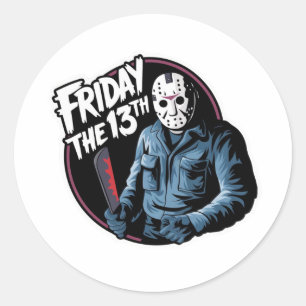 Rond Jason Mask Vendredi le 13ème Sticker - Éffrayant