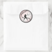 Rond Jazz Dance Pink Music Classic Round Sticker (Sac)