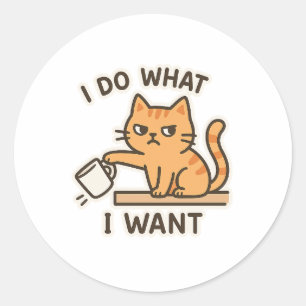 Rond Je Fais Ce Que Je Veux - Sassy Chat Sticker