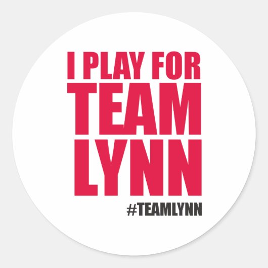 Rond Je joue pour Team Lynn Sticker (Devant)