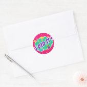 Rond Je L'Ai Fait Pink Classic Round Sticker (Enveloppe)