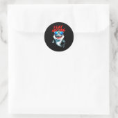 Rond Je Mange N'Importe Quoi - Sticker d'attitude Cool (Sac)