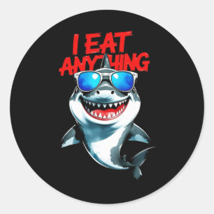 Rond Je Mange N'Importe Quoi - Sticker d'attitude Cool