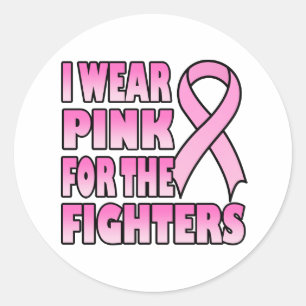 Rond Je porte du rose pour le Sticker des Combattants