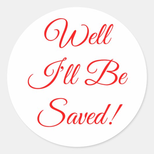 Rond Je serai sauvé Christian Sticker (Devant)