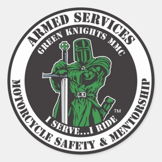 Rond Je Serve...Je Ride Sticker (Devant)