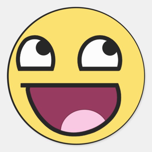 Rond je suis heureux sticker plz (Devant)