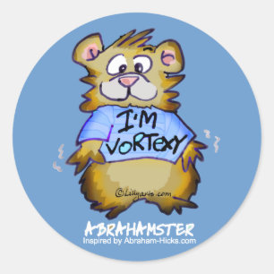 Rond Je suis Vortexy Blue Round Sticker