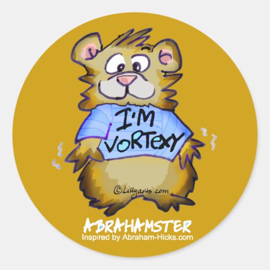Rond Je suis Vortexy Gold Round Sticker (Devant)
