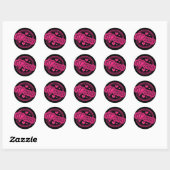 Rond Je T'Aime Stamp Classic Round Sticker (Feuille)