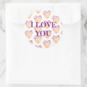 Rond Je t'aime, Sticker de la Saint Valentin (Sac)