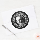 ROND JEREMY CORBYN STICKER NOIR (Enveloppe)