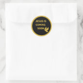 Rond Jésus arrive bientôt _or colombe Sticker (Sac)
