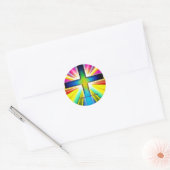 Rond Jesus Love You Cross Classic Round Sticker (Enveloppe)