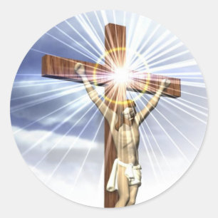 Rond Jésus sur le Sticker croisé