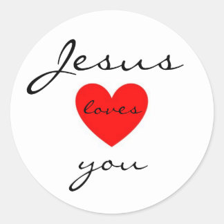 Rond Jésus vous aime Sticker