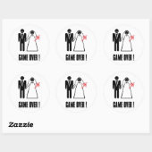 Rond JEU SUR Sticker Mariage (Feuille)