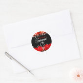 Rond Joli Bow rouge et étincelante Sweet 16 Sticker (Enveloppe)
