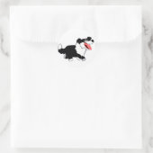 Rond Joli Cartoon Bordure Collie Sticker (Sac)