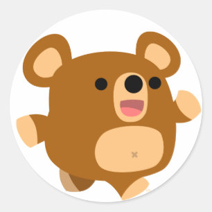 Rond Joli dessin jouant Sticker d'ours